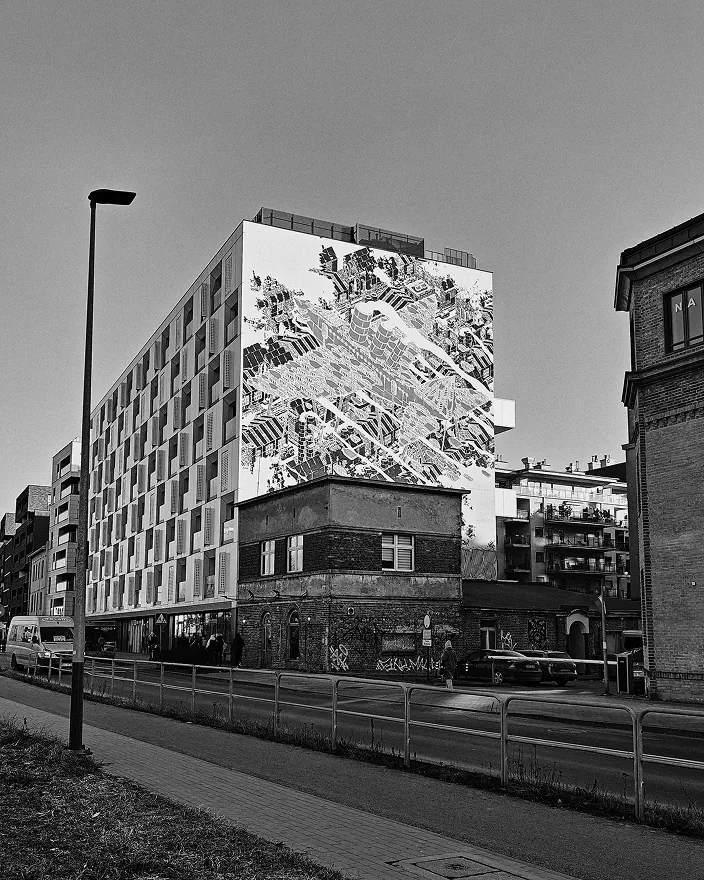 Mural „Liberator z Zabłocia” na rogu ulic Zabłocie i Ślusarskiej, 2025